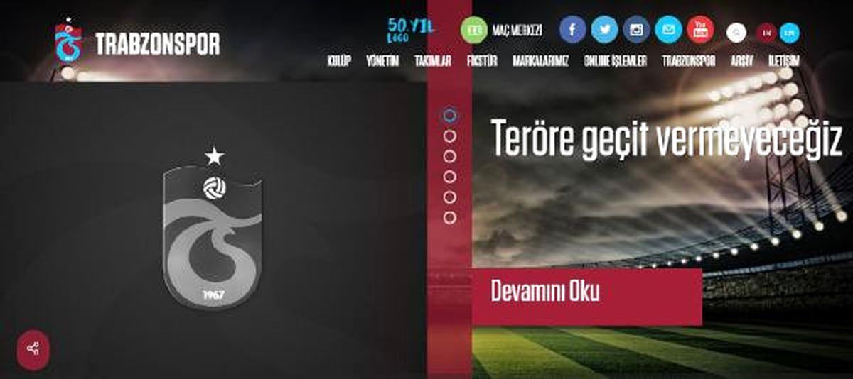 Trabzonspor Terörü Lanetledi