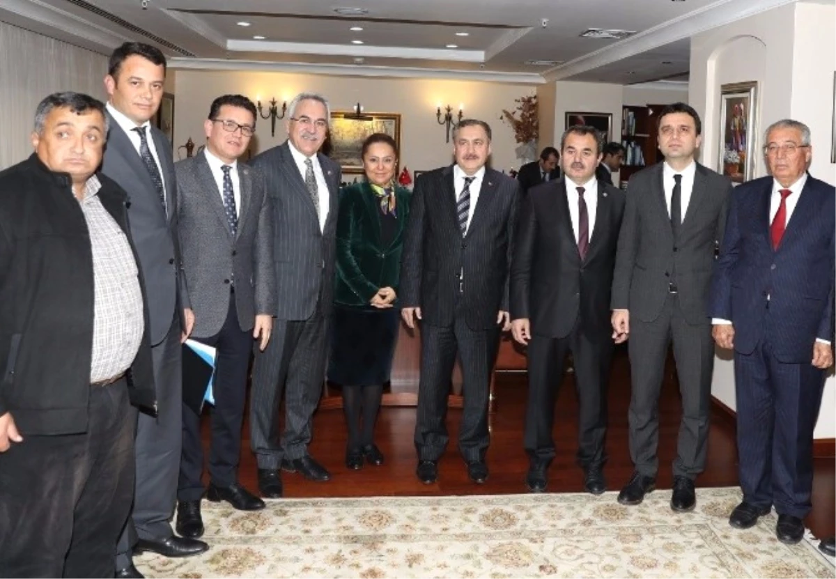 AK Parti Antalya Milletvekilleri Bakan Veysel Eroğlu\'yla Görüştü
