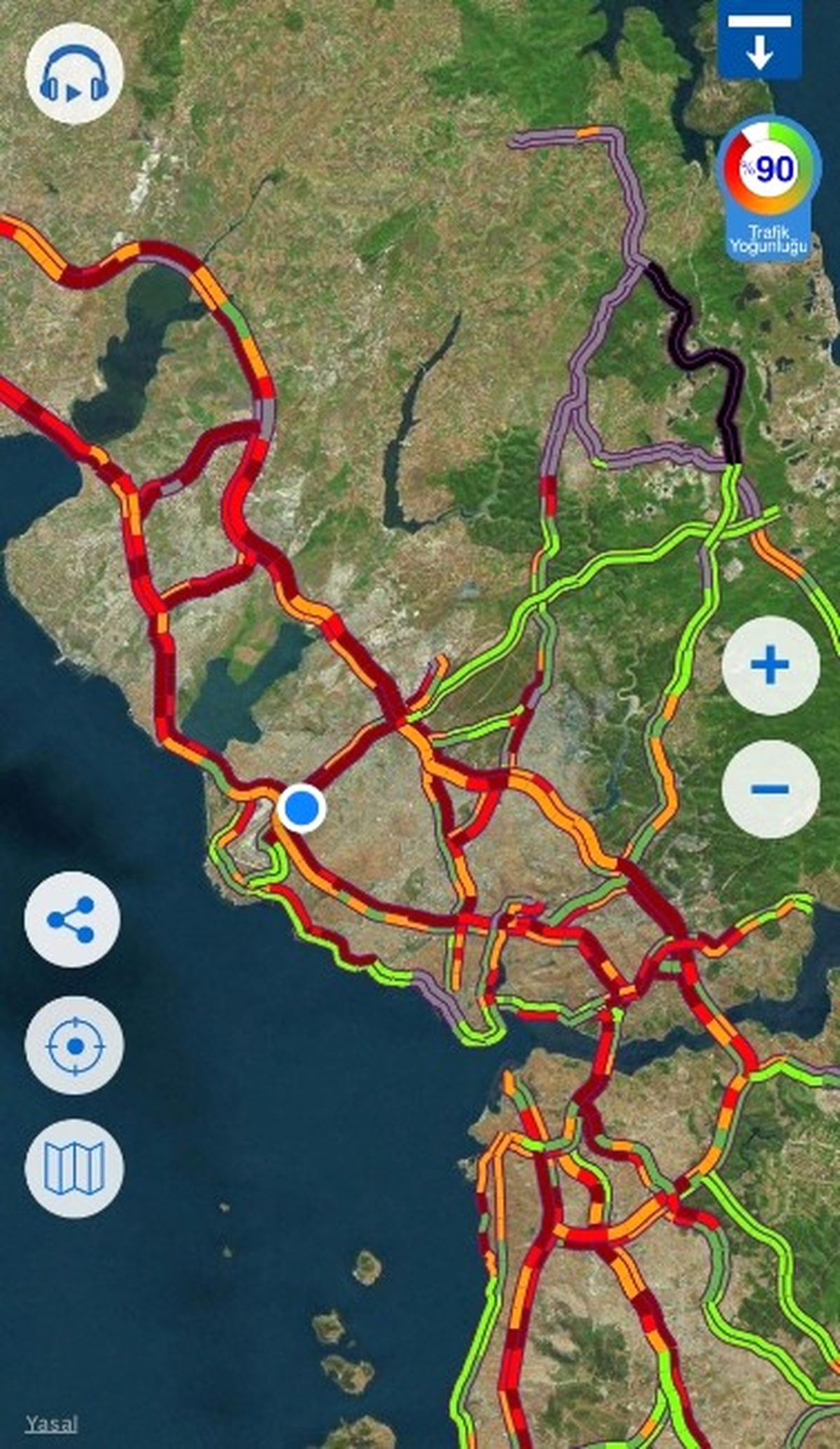 Kar Yağışıyla Birlikte İstanbul\'da Trafik Durma Noktasına Geldi