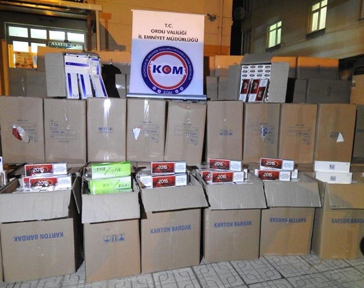 Ordu\'da 155 Bin Paket Kaçak Sigara Ele Geçti
