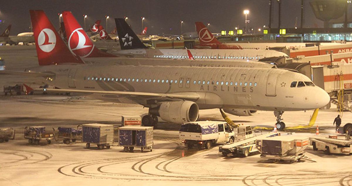 Kar Nedeniyle Atatürk Havalimanı'nda Pist Kapandı, Uçaklar Havada Tur Attı
