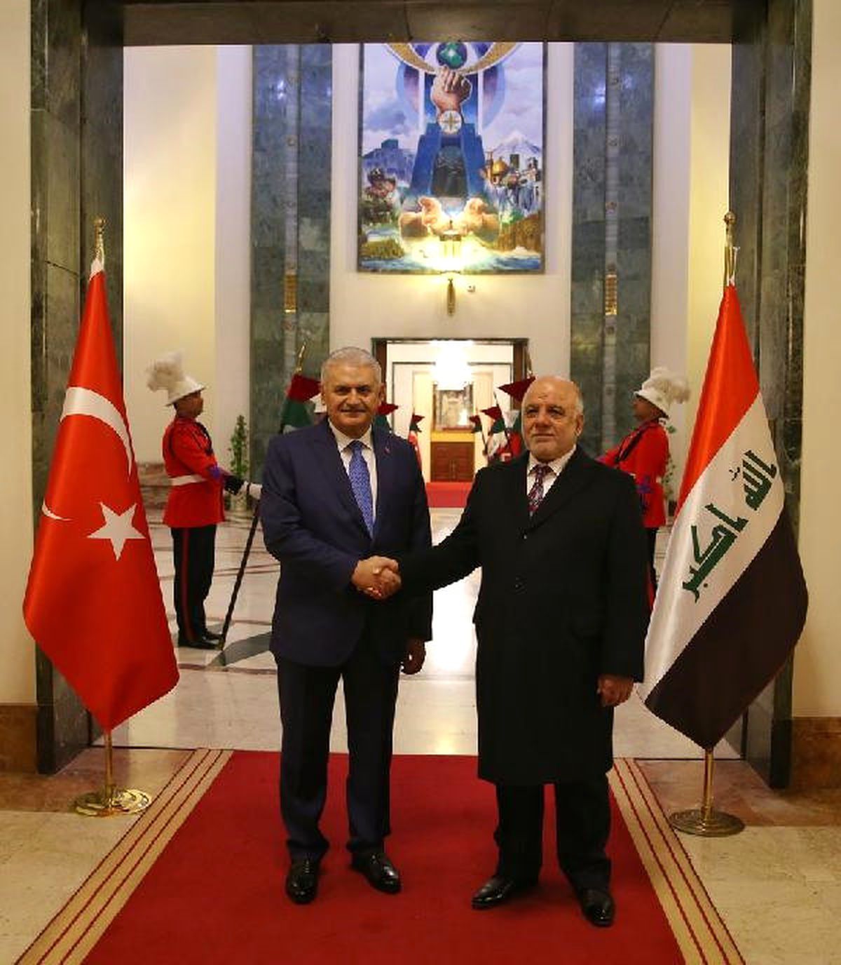 Başbakan Yıldırım Bağdat\'ta Irak Başbakanı İbadi ile Görüştü