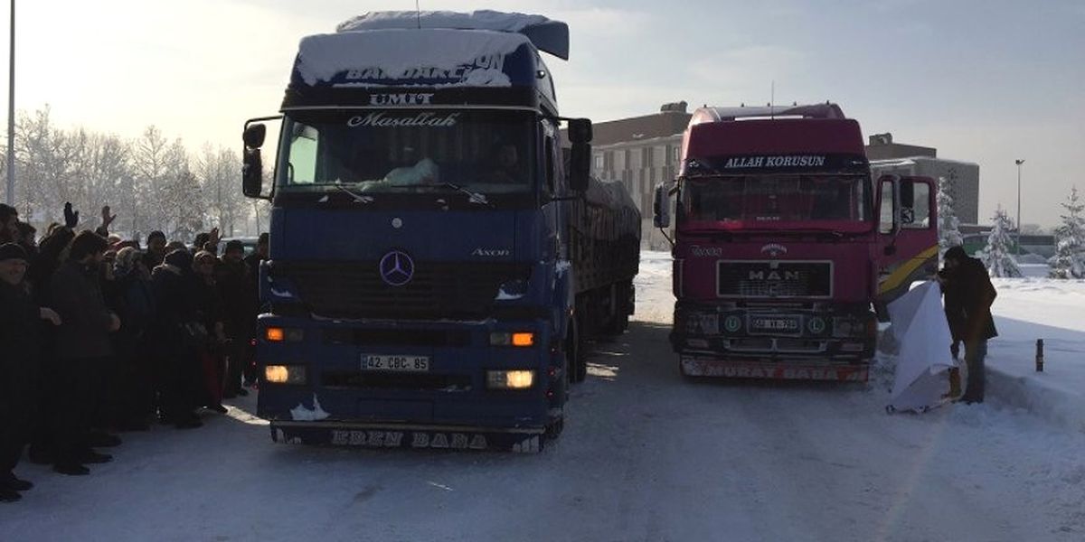 Konya\'dan Haleplilere Yardım
