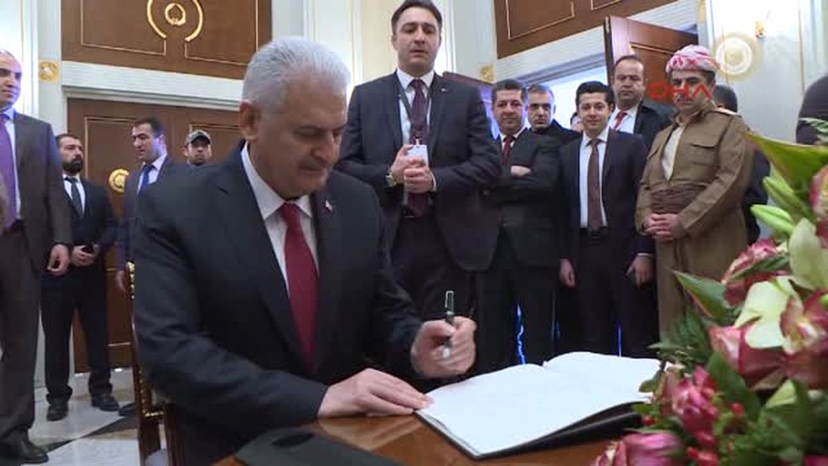 Başbakan Yıldırım, Erbil\'de Mesud Barzani Ile Görüştü