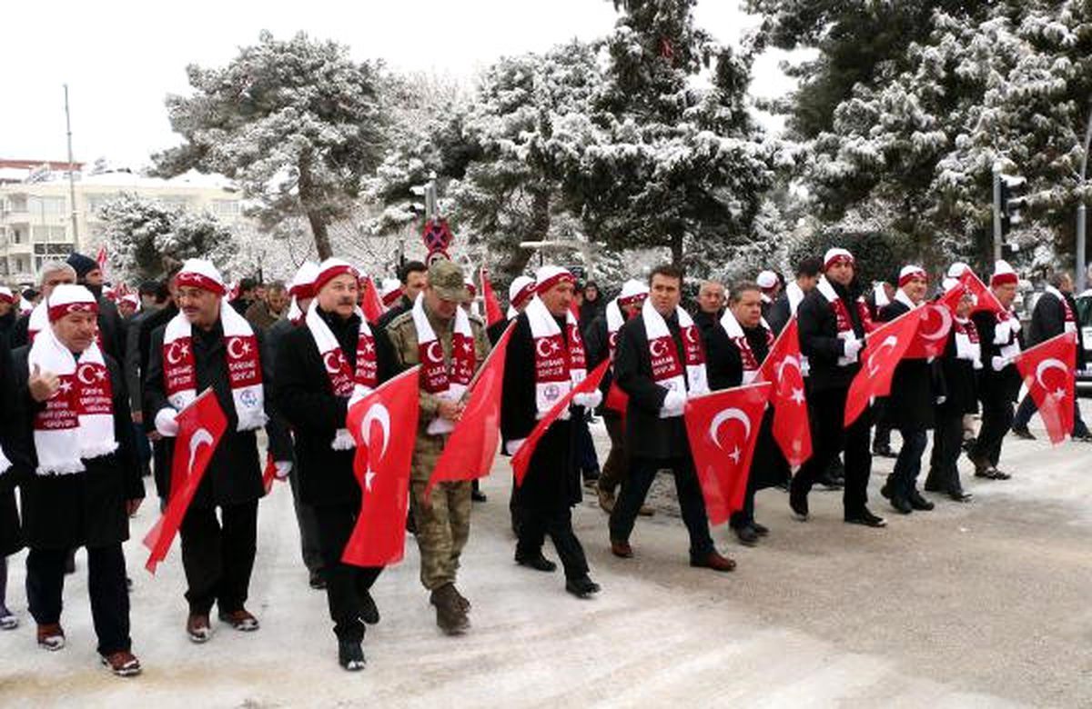 Burdur\'da Sarıkamış Şehitleri İçin Yürüyüş