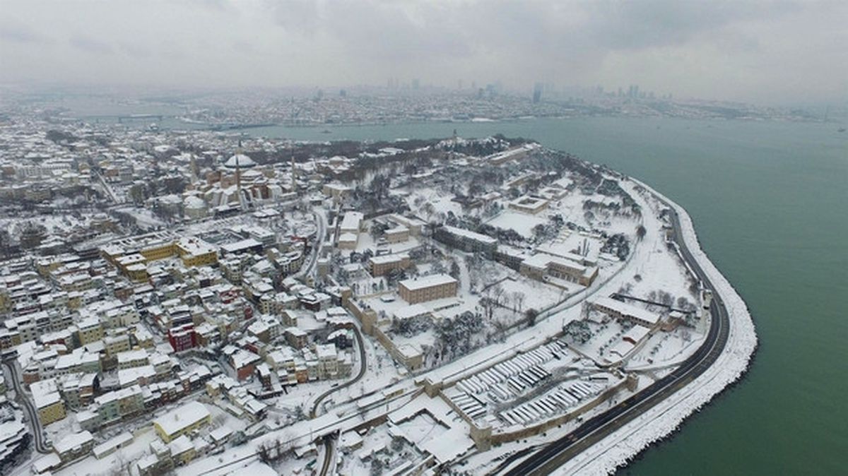 Havadan Fotoğraflarla İstanbul\'da Kar (2)