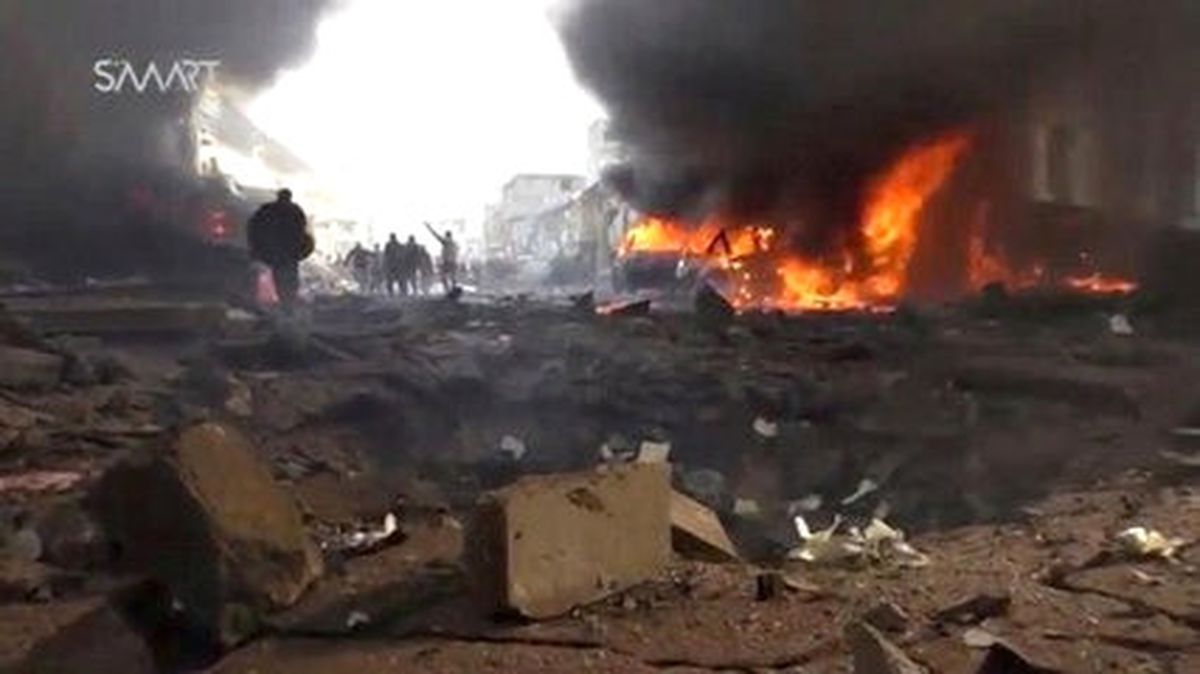 Kilis Sınırındaki Azez\'de Bombalı Saldırı