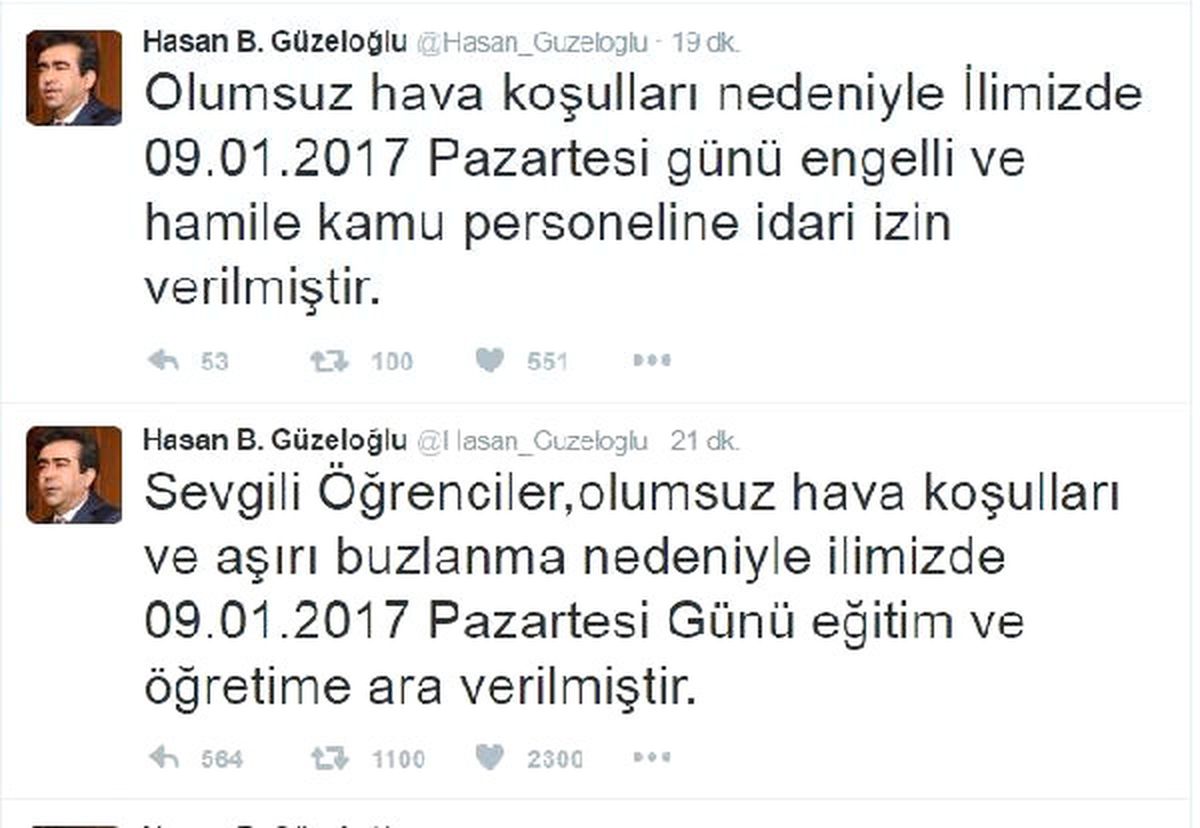 Kocaeli\'de Yarın Okullar Tatil