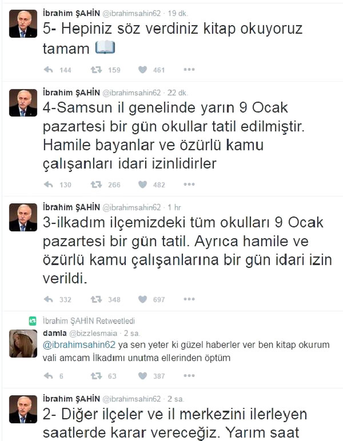 Samsun\'un 5 İlçesine Kar Tatili (3)