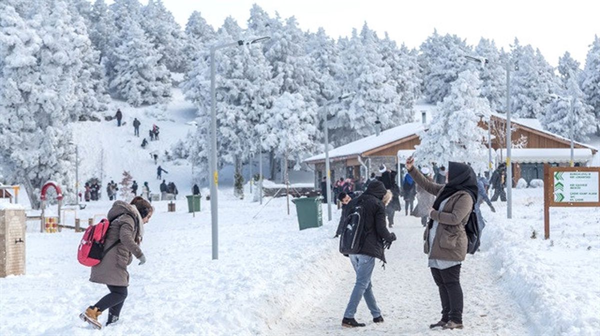 Teleferikle Yaylada Kar Keyfi