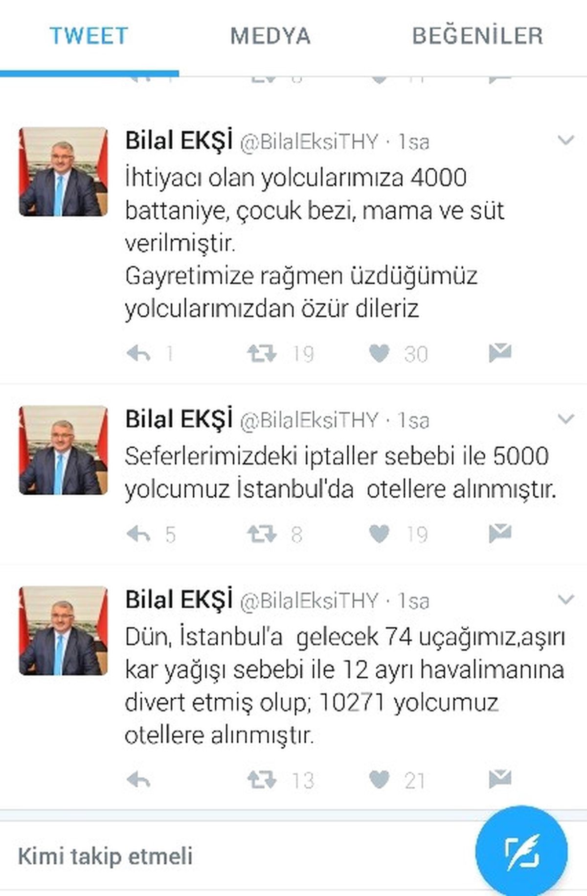 THY Genel Müdürü Ekşi: "Gayretimize Rağmen Üzdüğümüz Yolculardan Özür Dileriz"