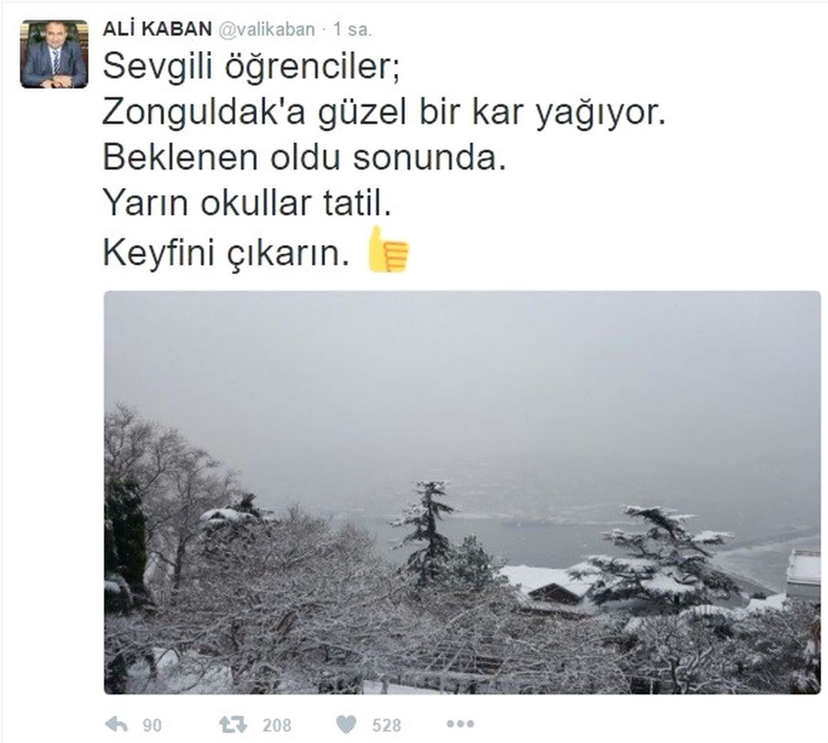 Zonguldak\'ta Okullar Bir Gün Tatil