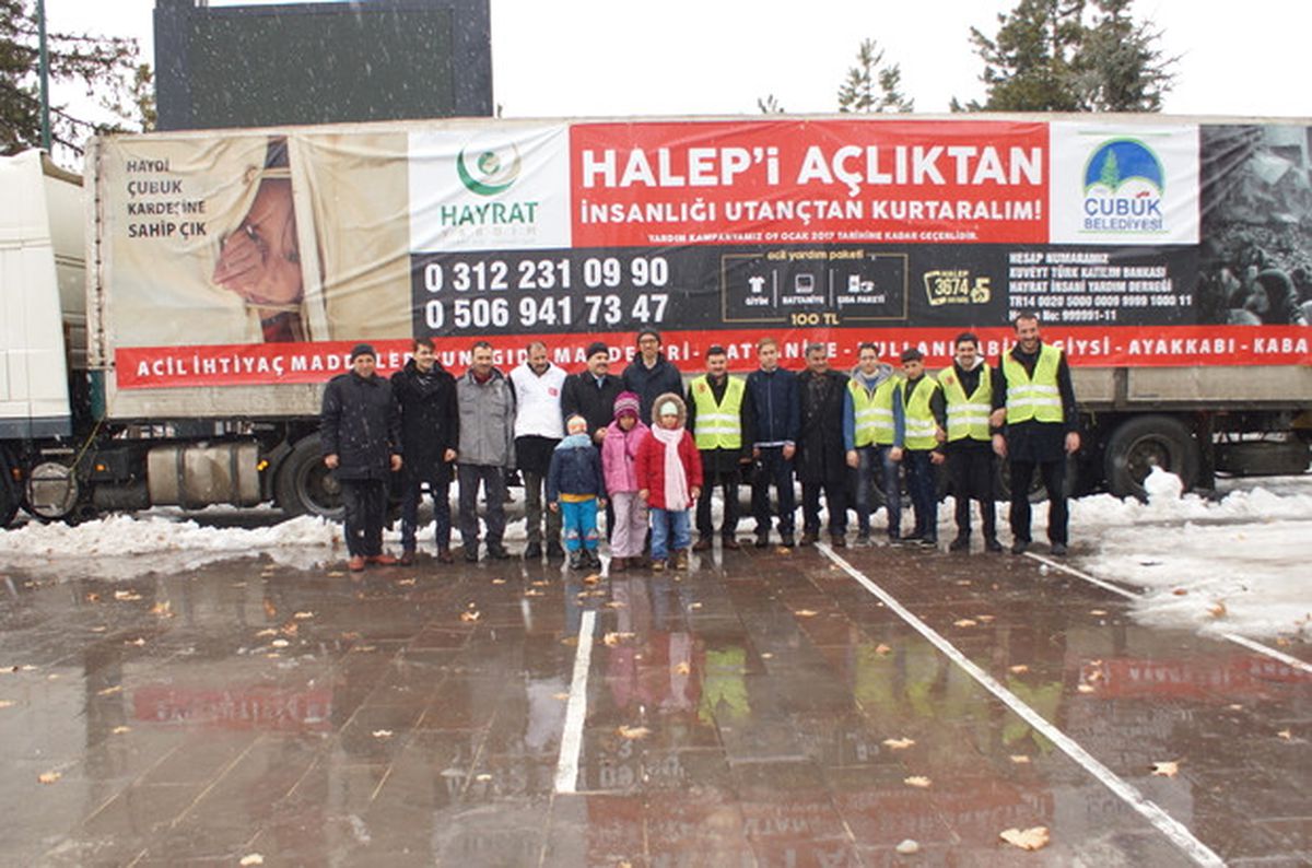 Ankara\'dan Halepliler İçin Bir Tır Yardım Malzemesi