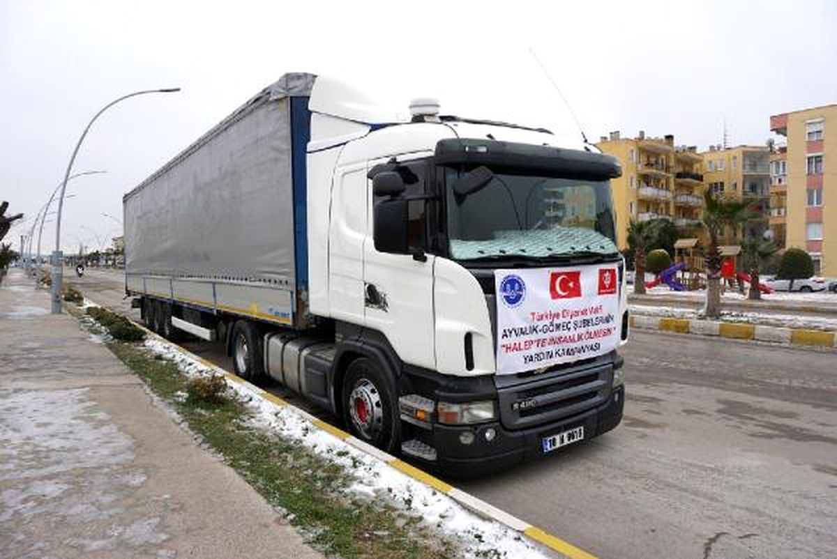 Ayvalık\'tan Halepliler\'e Yardım