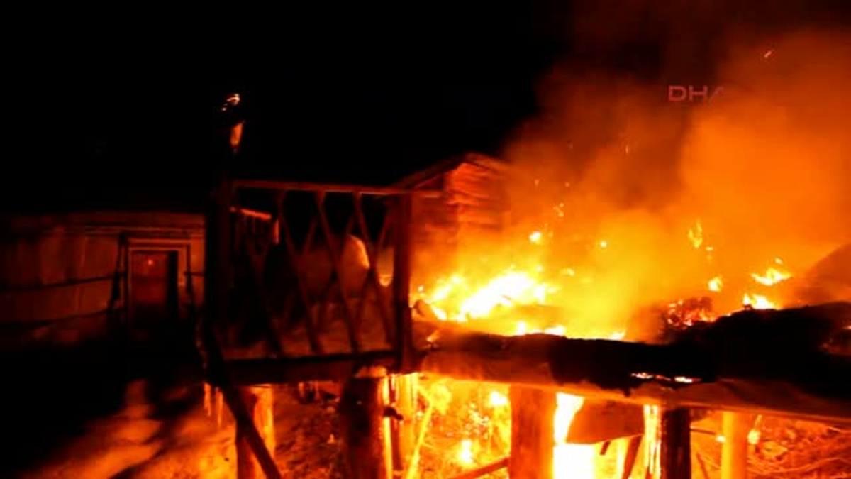 Bolu Itfaiye Kara Saplandı, 6 Konaklama Çadırı Kül Oldu