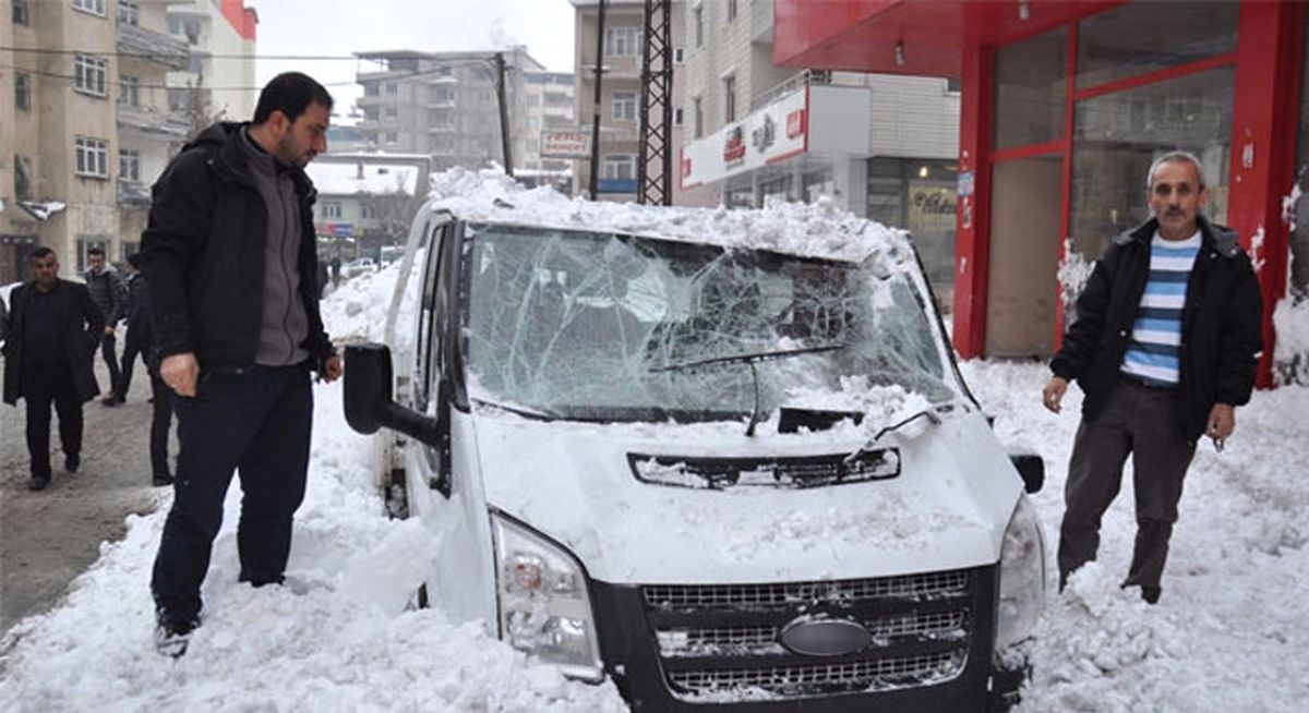 Çatıdan Düşen Kar, Otomobili Kullanılamaz Hale Getirdi