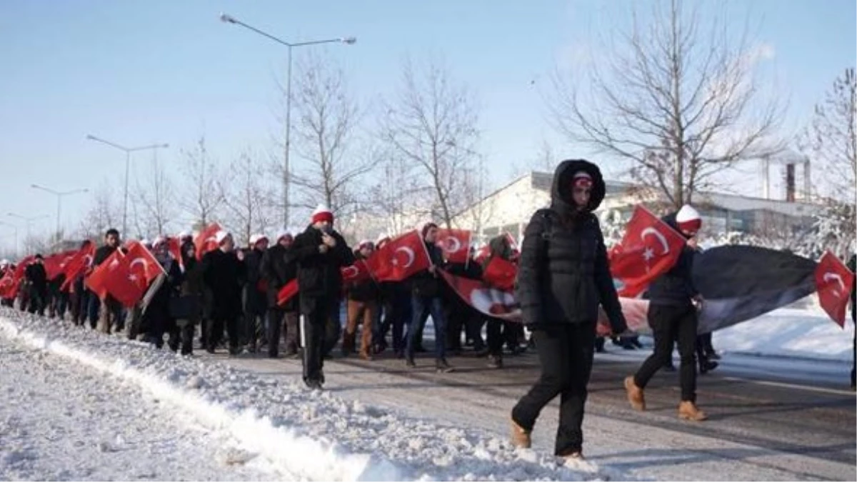 Edirne\'de Eksi 10 Derecede Sarıkamış Şehitleri Yürüyüşü (2)