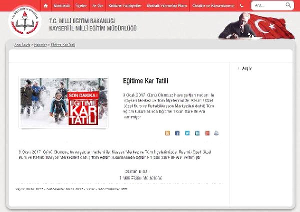 Kar Tatili\' Yalancılarına Karşı Uyarı
