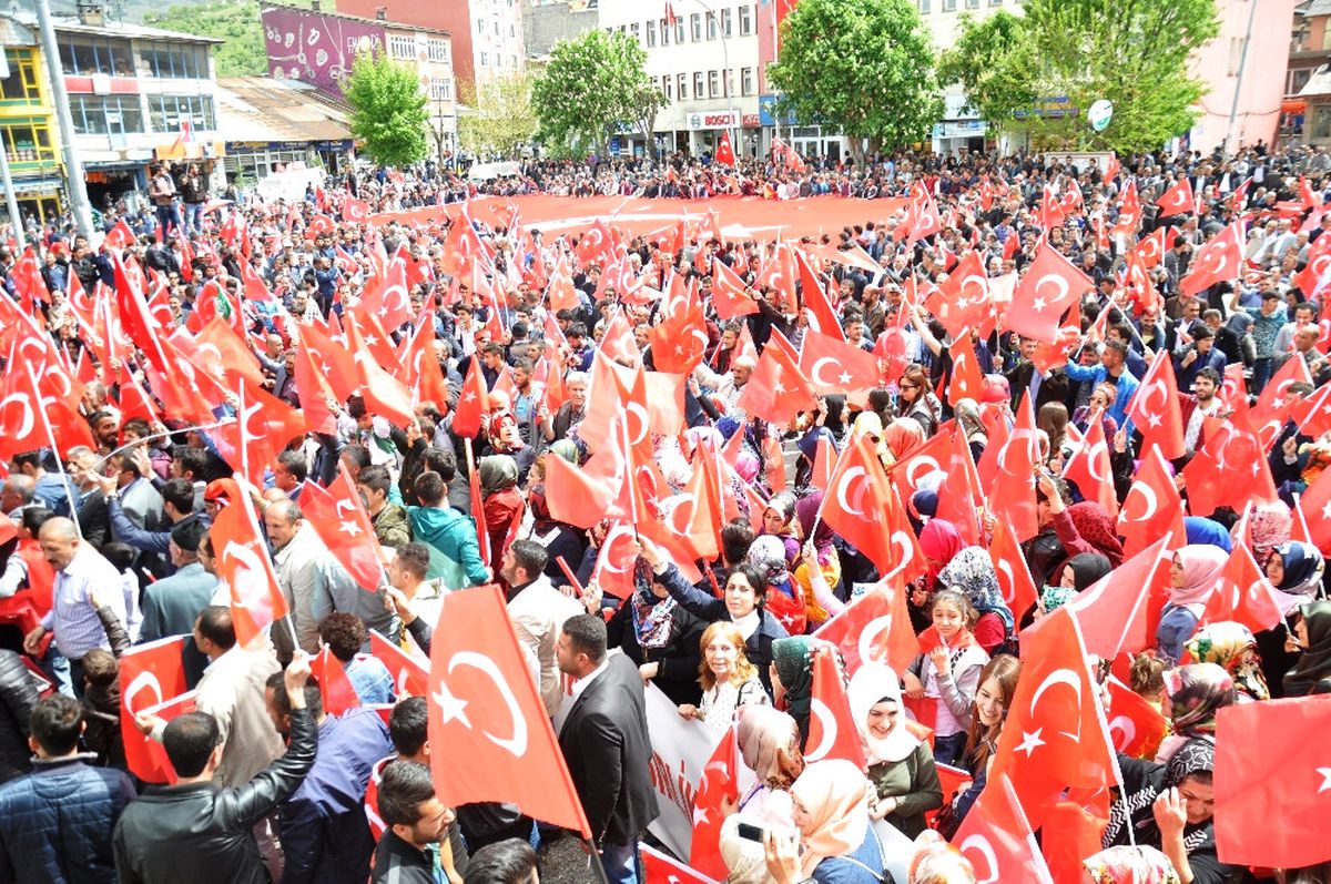 Muş\'ta "Teröre Lanet" Yürüyüşü