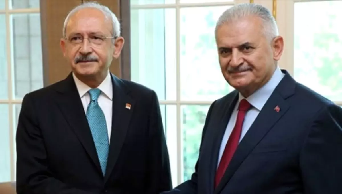 Başbakan Binali Yıldırım, CHP Genel Başkanı Kemal Kılıçdaroğlu ile Görüşüyor.