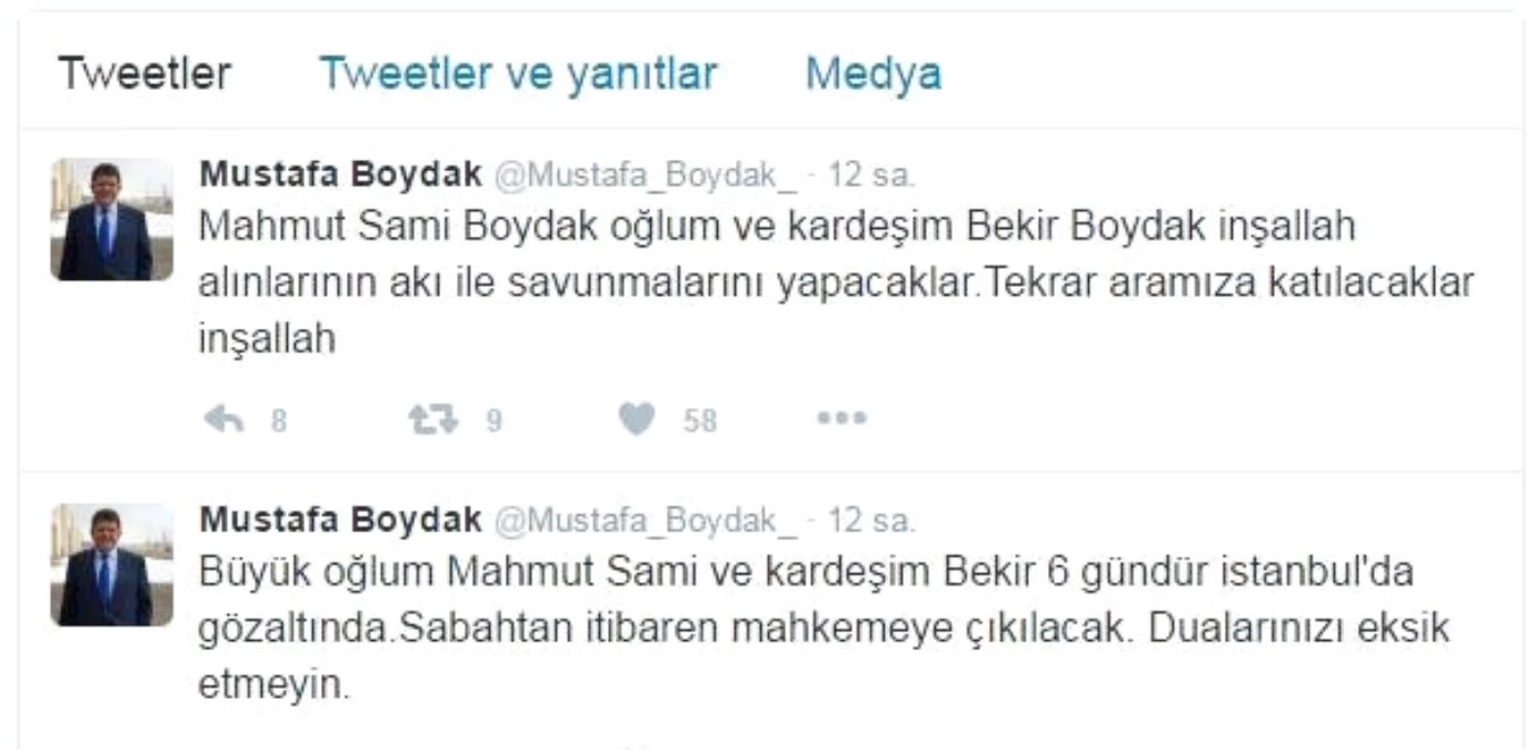 Boydak\'ın Oğlu ve Kardeşi Gözaltına Alındı