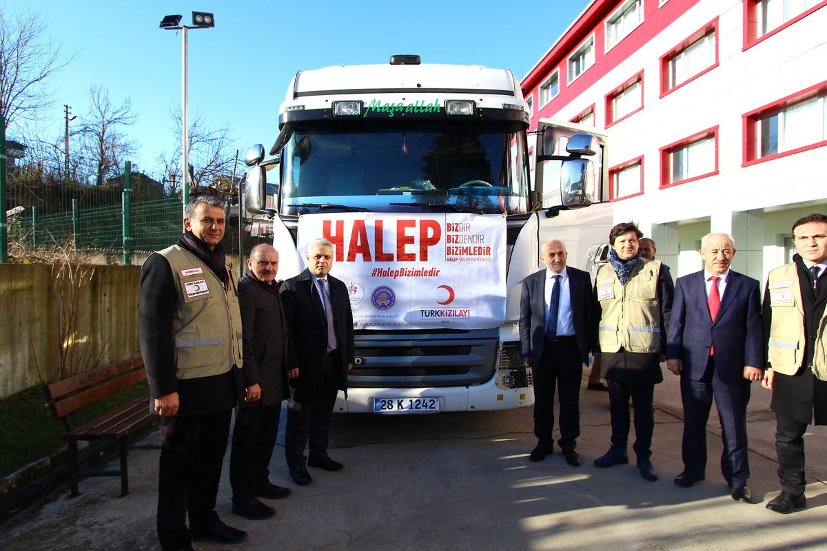 Giresun KYK Gençliğinden Halep\'e Yardım