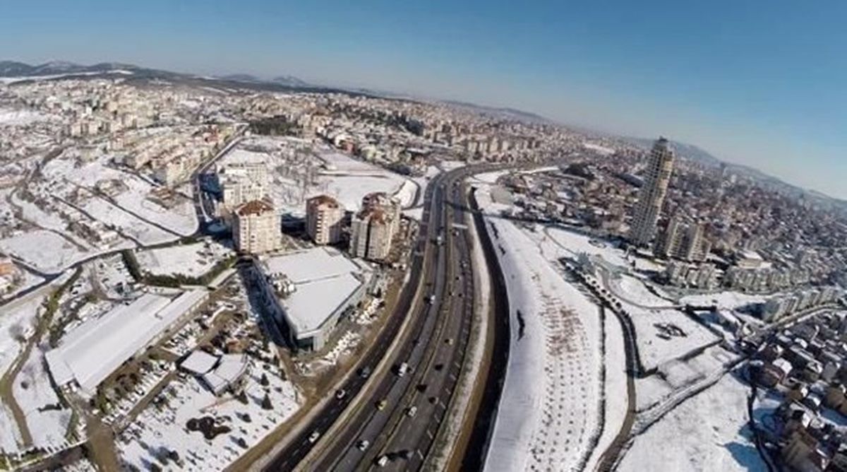 Havadan Görüntülerle İstanbul Boğazı\'ndan Kar Manzaraları