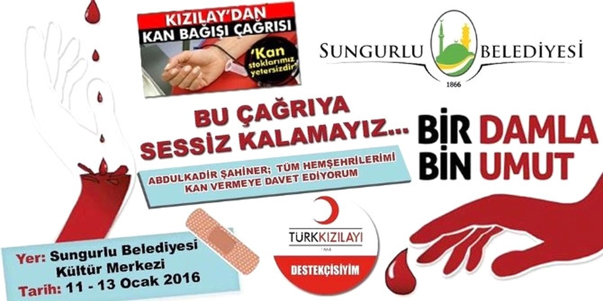 Sungurlu Belediyesi\'nden Kan Bağışı Kampanyası