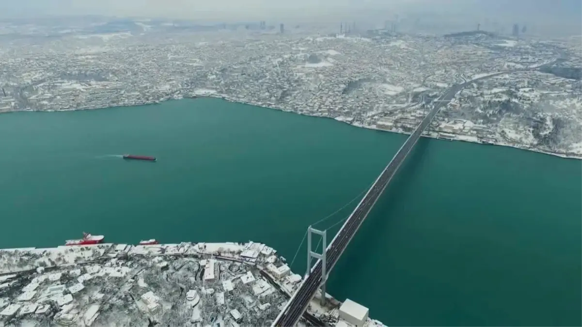 Beyaza Bürünen İstanbul\'un Havadan Görüntüleri