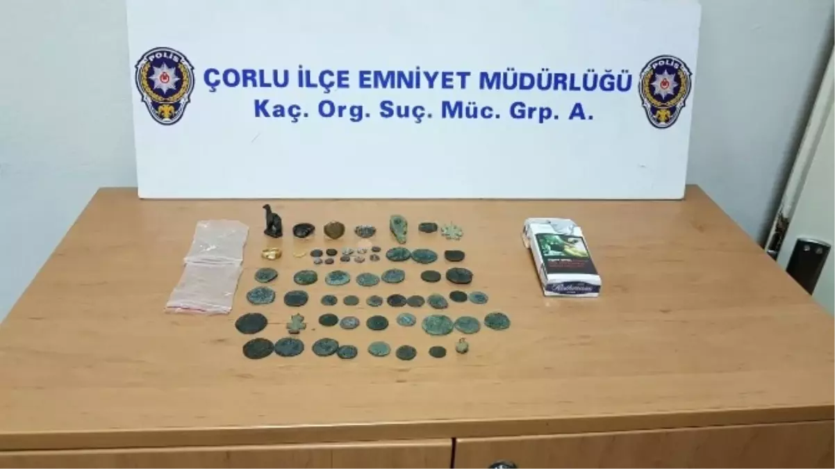 Çorlu Kom Ekipleri Tarihi Eser Ele Geçirdi