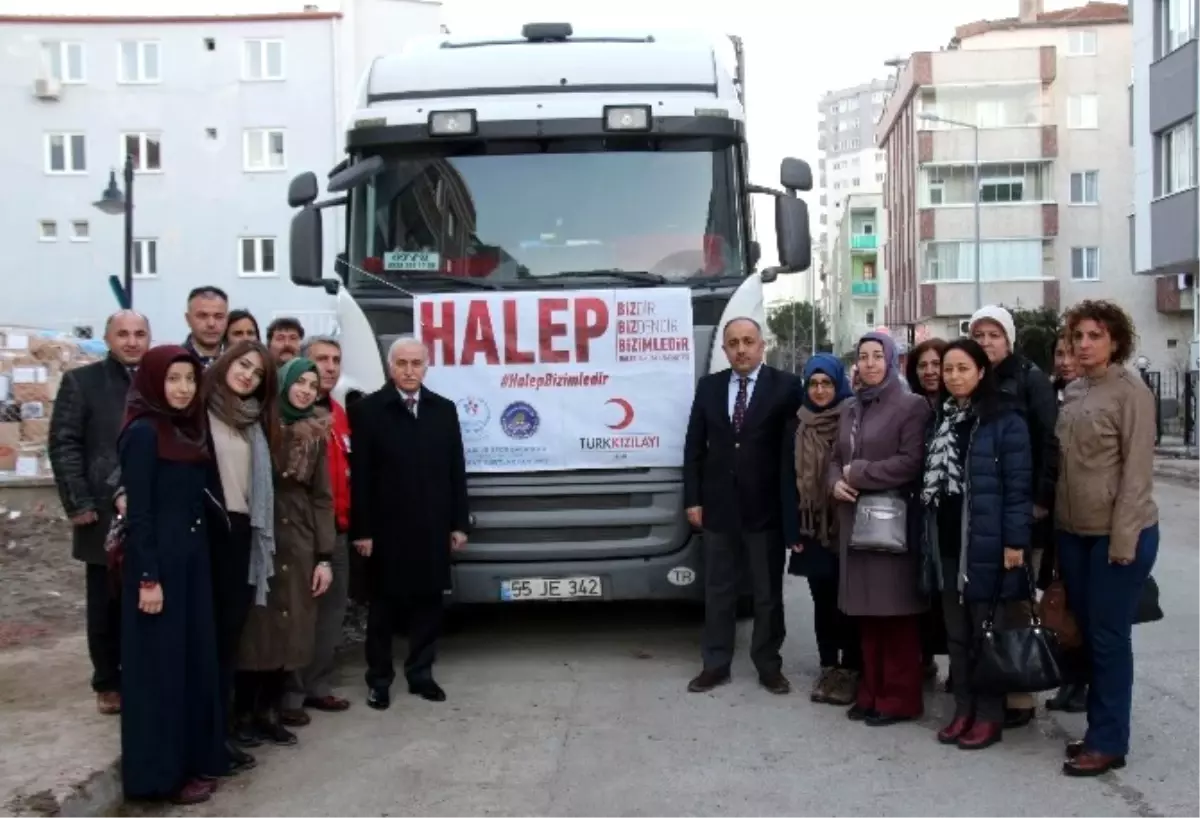 Kyk Öğrencilerinden Halep\'e 1 Tır Dolusu Yardım