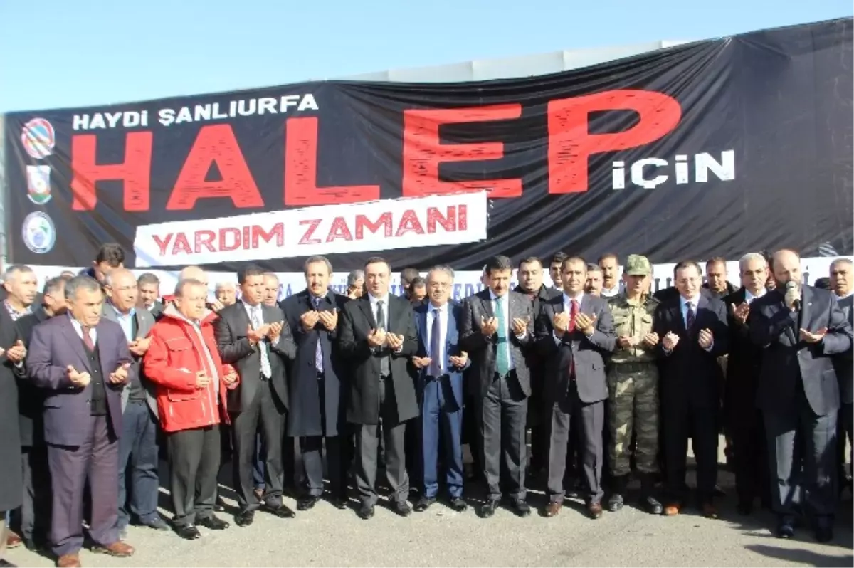 Şanlıurfa\'dan Halep\'e 25 Tır Yardım Malzemesi Gönderildi