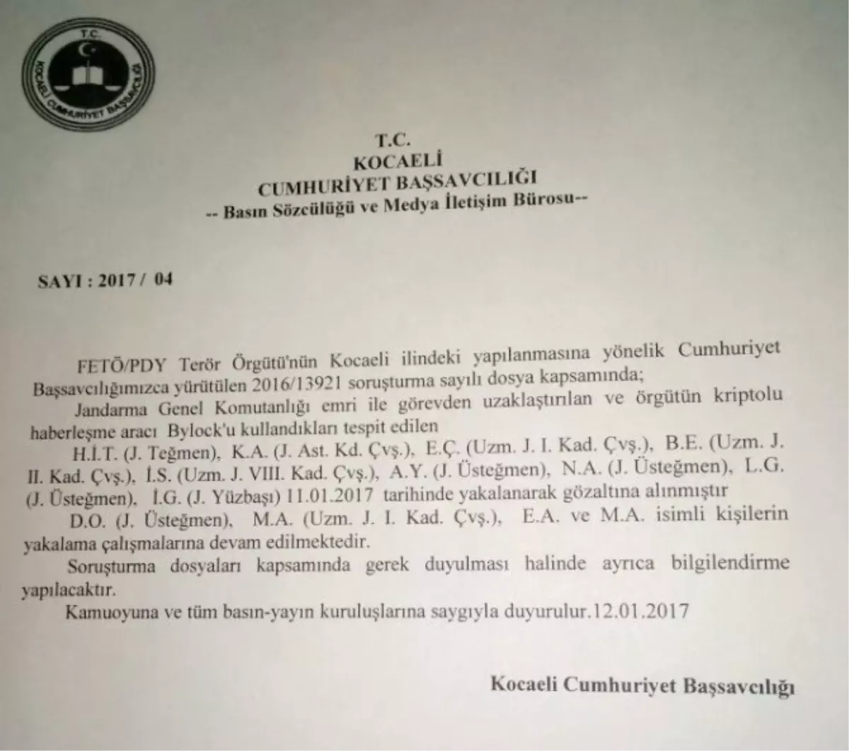 Kocaeli\'de Bylock Kullanan 9 Rütbeli Asker Gözaltına Alındı
