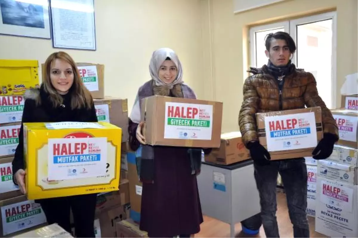 Kyk\'lı Öğrencilerden Haleplilere Yardım