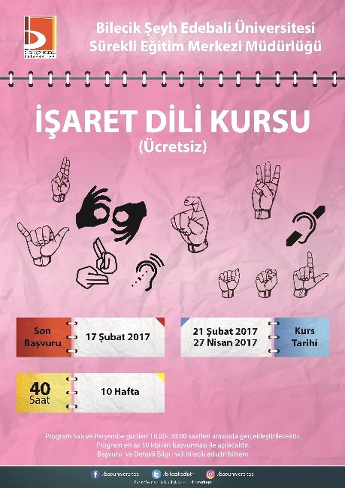 Arapça ve İşaret Dili Kursu Açılıyor