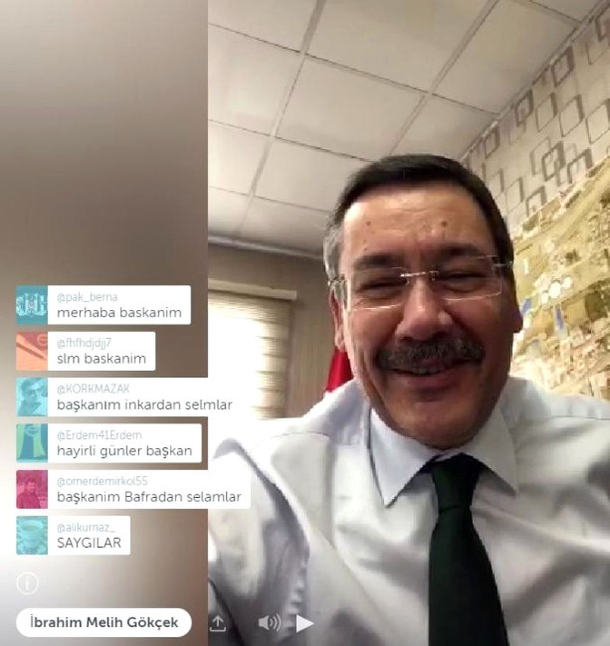 Başkan Gökçek, Periscope\'ta