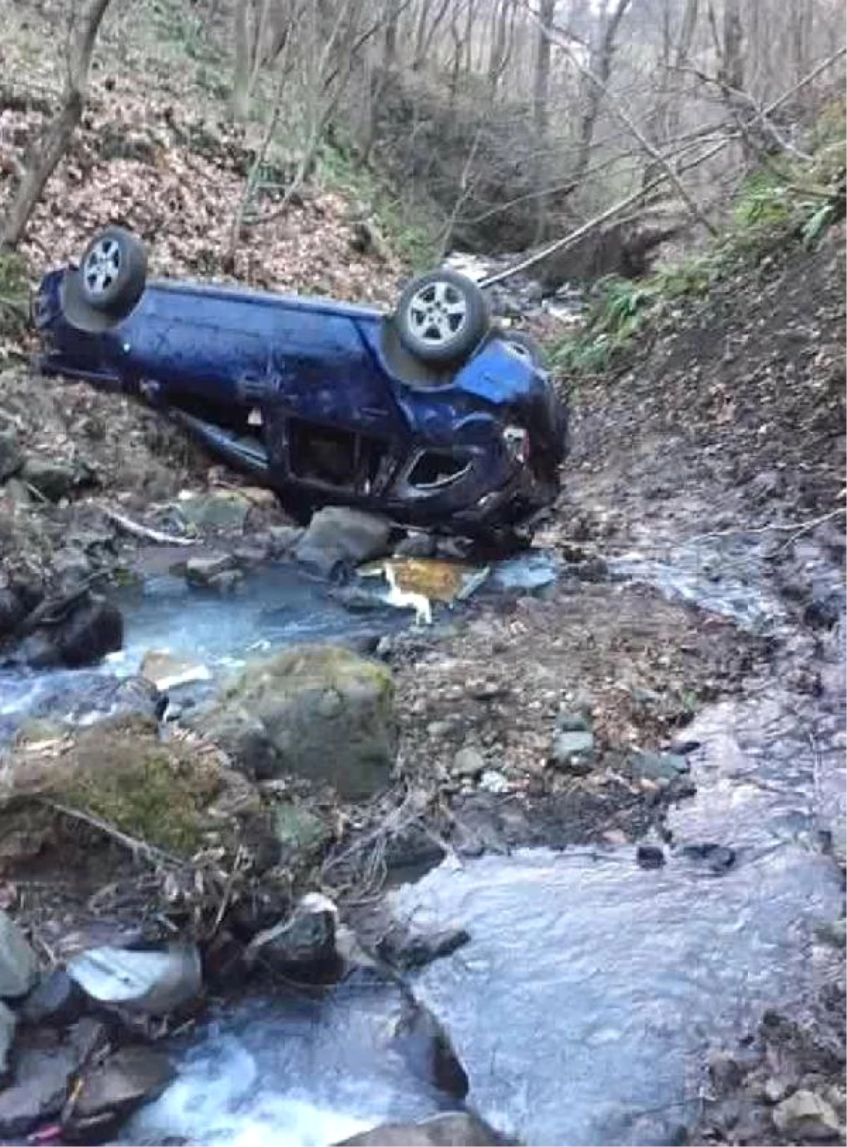 Trabzon\'da Otomobil Dereye Uçtu: 1 Ölü, 2 Yaralı