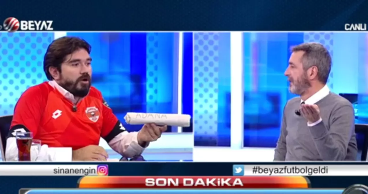 Rasim Ozan Kütahyalı, Beyaz Futbol Stüdyosuna Adana Dürüm Getirdi