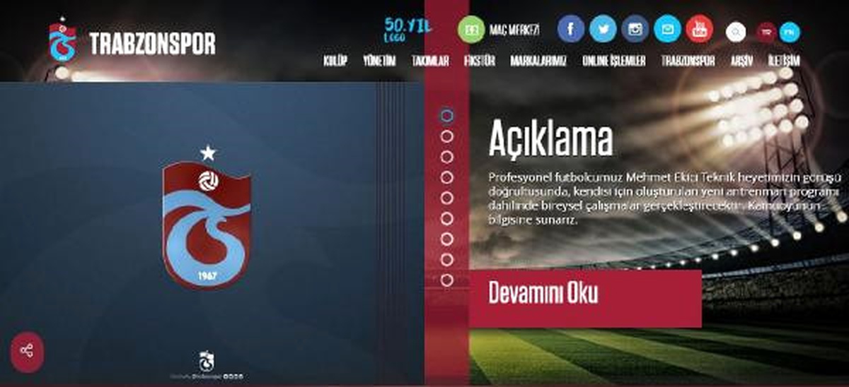 Trabzonspor\'dan Mehmet Ekici Açıklaması