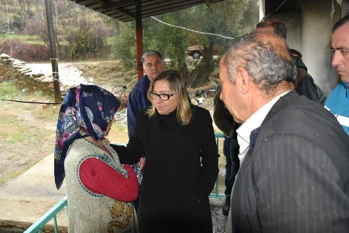 Yangın Mağduru Aileye Milas Belediyesi\'nden Yardım Eli