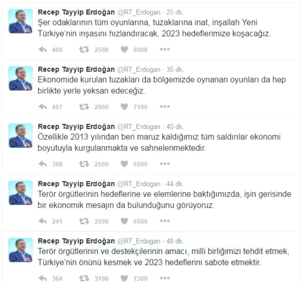 Cumhurbaşkanı Recep Tayyip Erdoğan Açıklaması