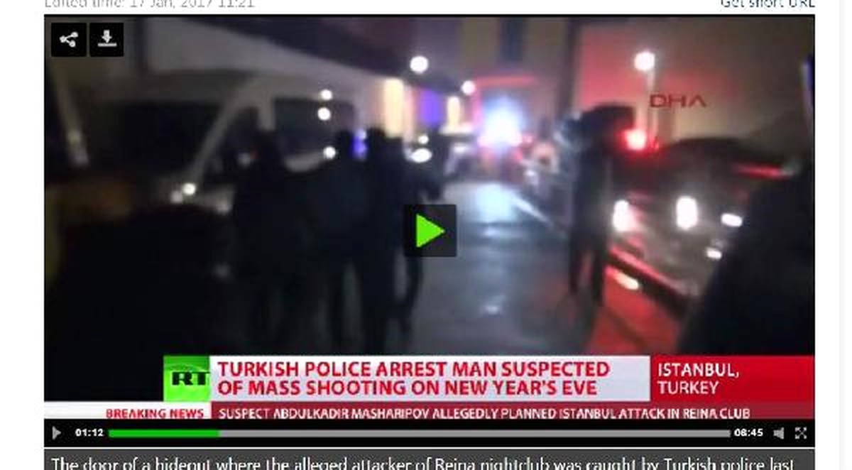 Dünya Reina Saldırganının Yakalanmasını Dha Görüntüleriyle Takip Etti