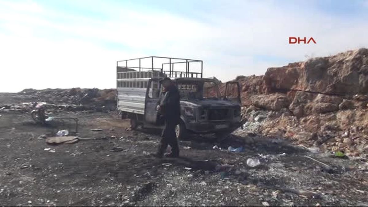 Gaziantep Çalınan Kamyonetini Yakılmış Bulunca Gözyaşına Boğuldu