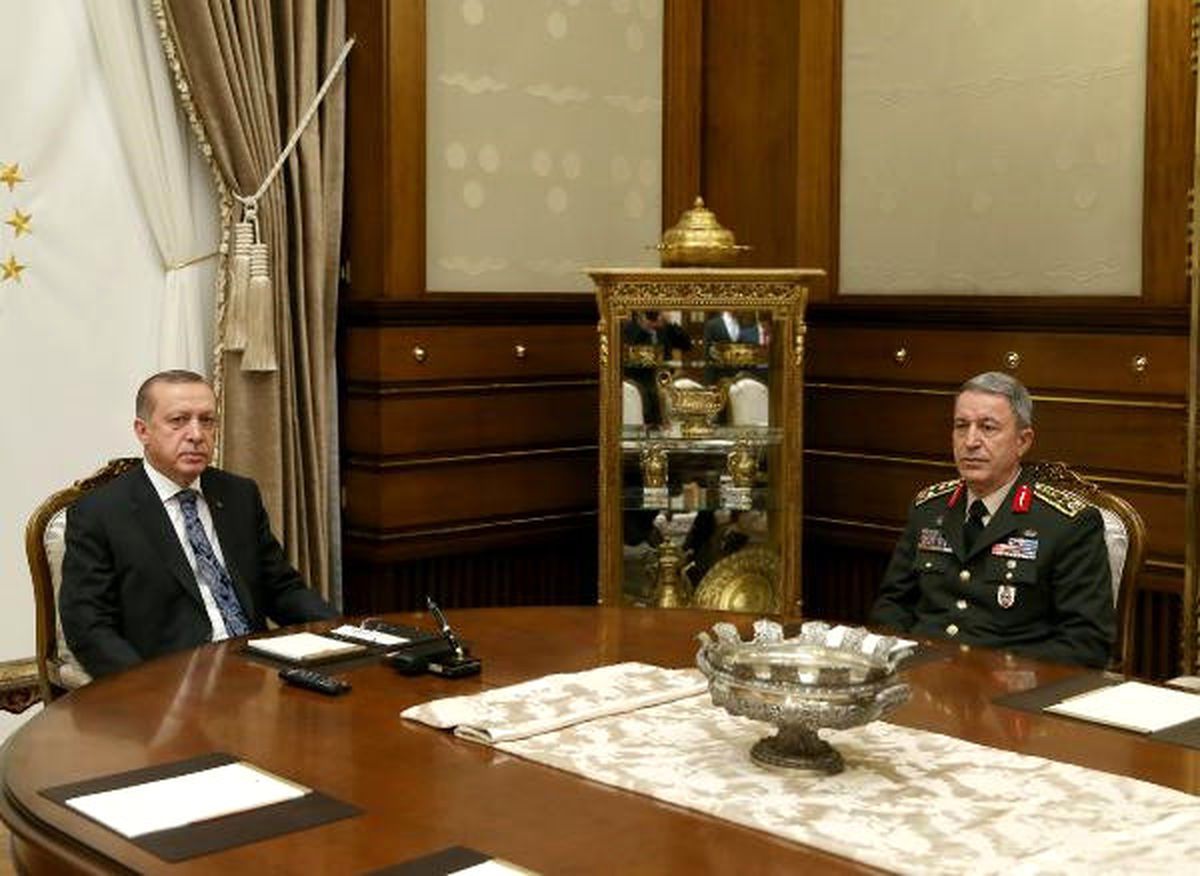 Cumhurbaşkanı Erdoğan, Genelkurmay Başkanı Akar\'ı Kabul Etti