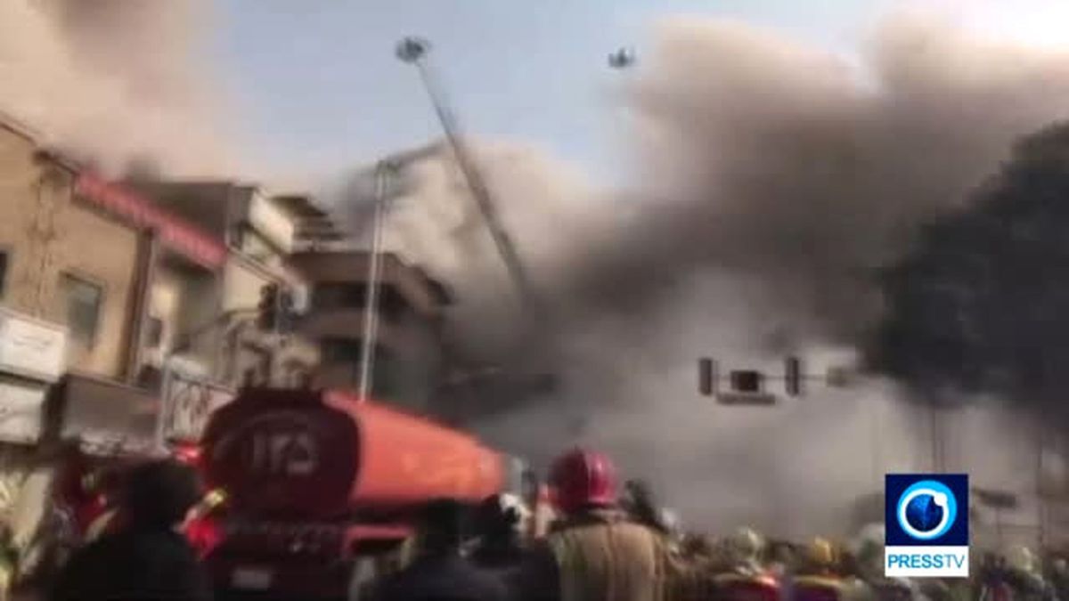 Iran\'da Yangın Çıkan 15 Katlı Bina Çöktü 2