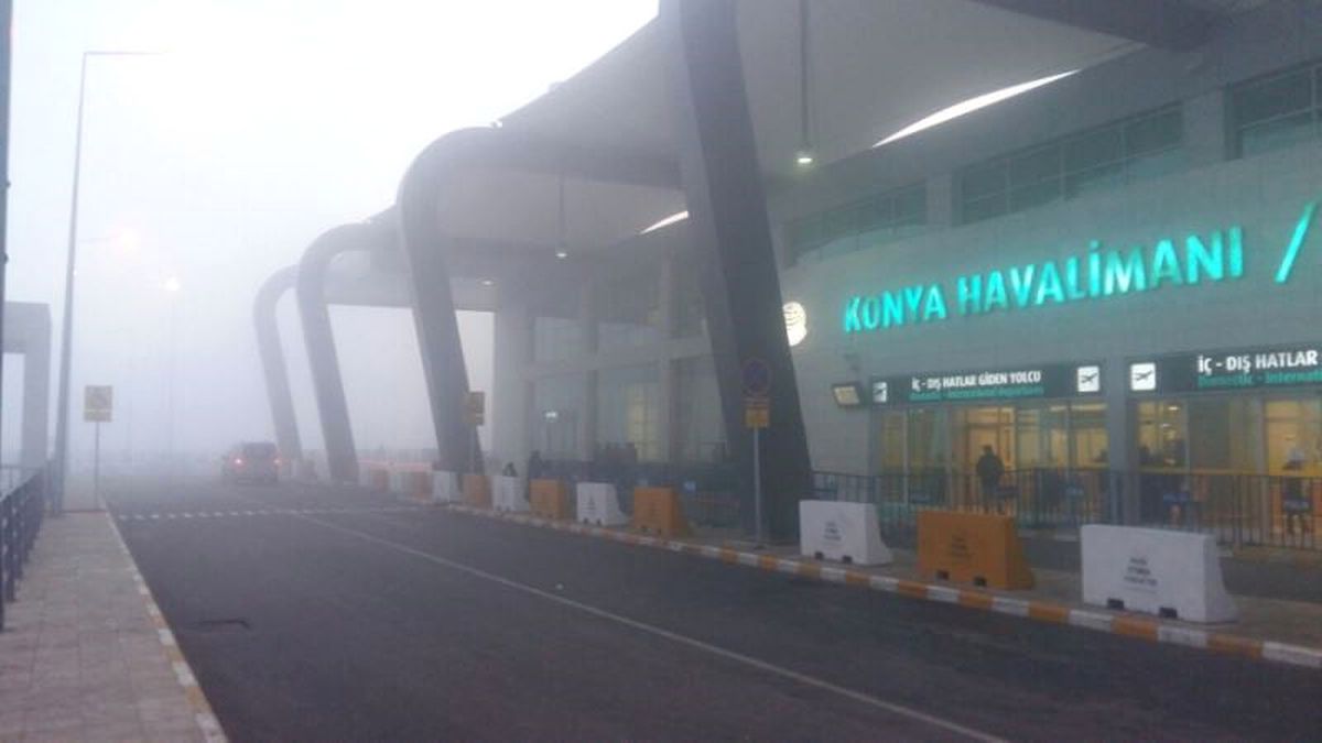Konya\'da Hava Ulaşımına Sis Engeli