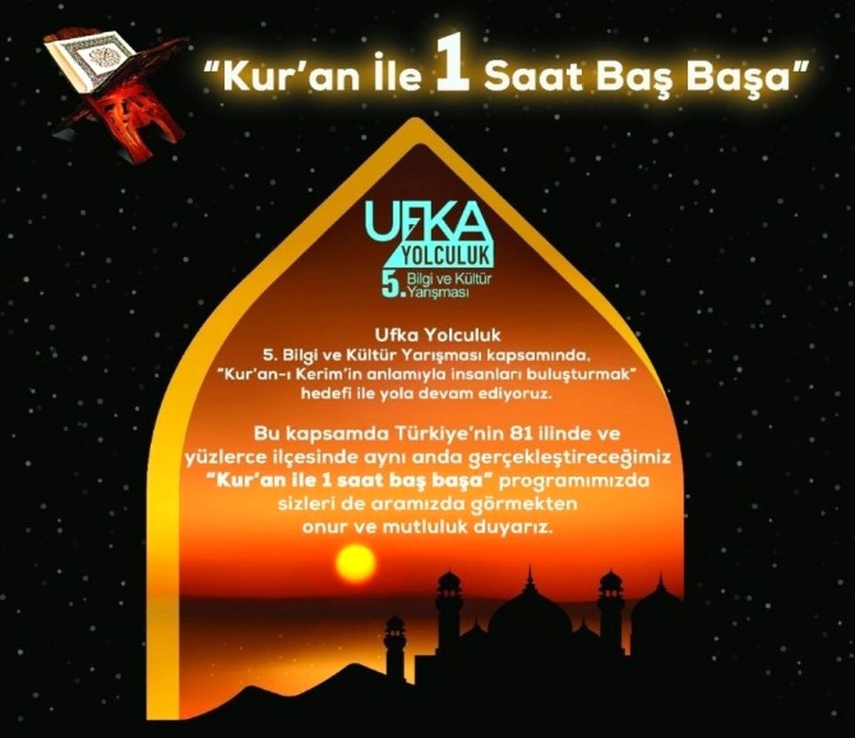 5\'inci Ufka Yolculuk Bilgi ve Kültür Yarışması Başvurularının Tamamlanmasına Kısa Süre Kaldı