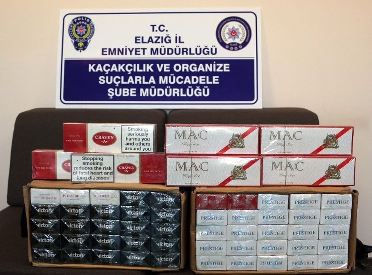 Elazığ\'da İş Yerinde Kaçak Sigara Ele Geçirildi