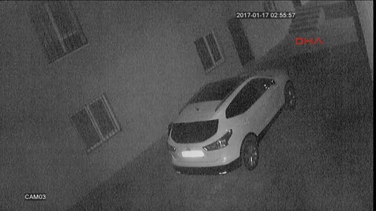 Şanlıurfa Otomobilin Kundaklanması Güvenlik Kamerasında