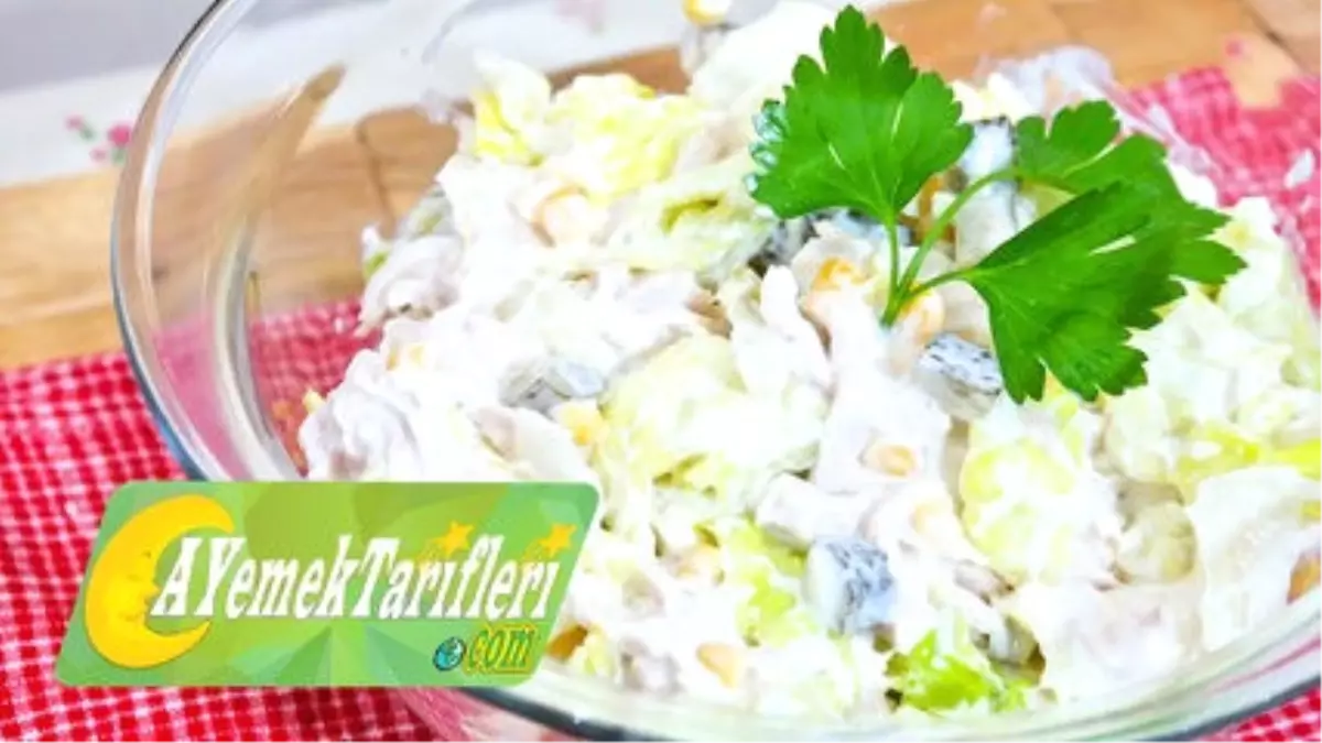 Tavuklu Yoğurtlu Göbek Salatası Nasıl Yapılır? | Yoğurtlu Tavuk Salatası Tarifi